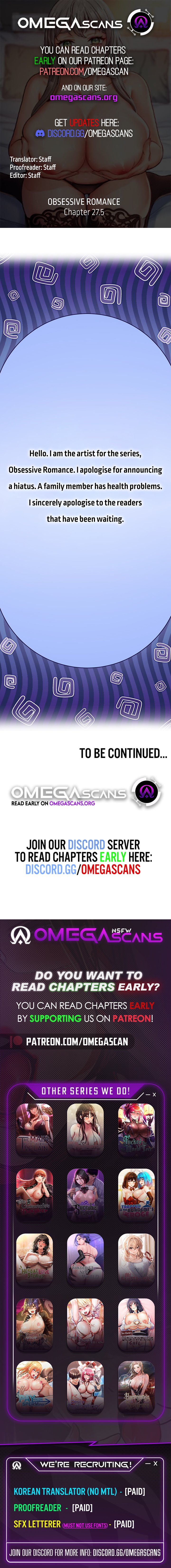 Obsessive Romance - Chapter 27.5 - picture 0