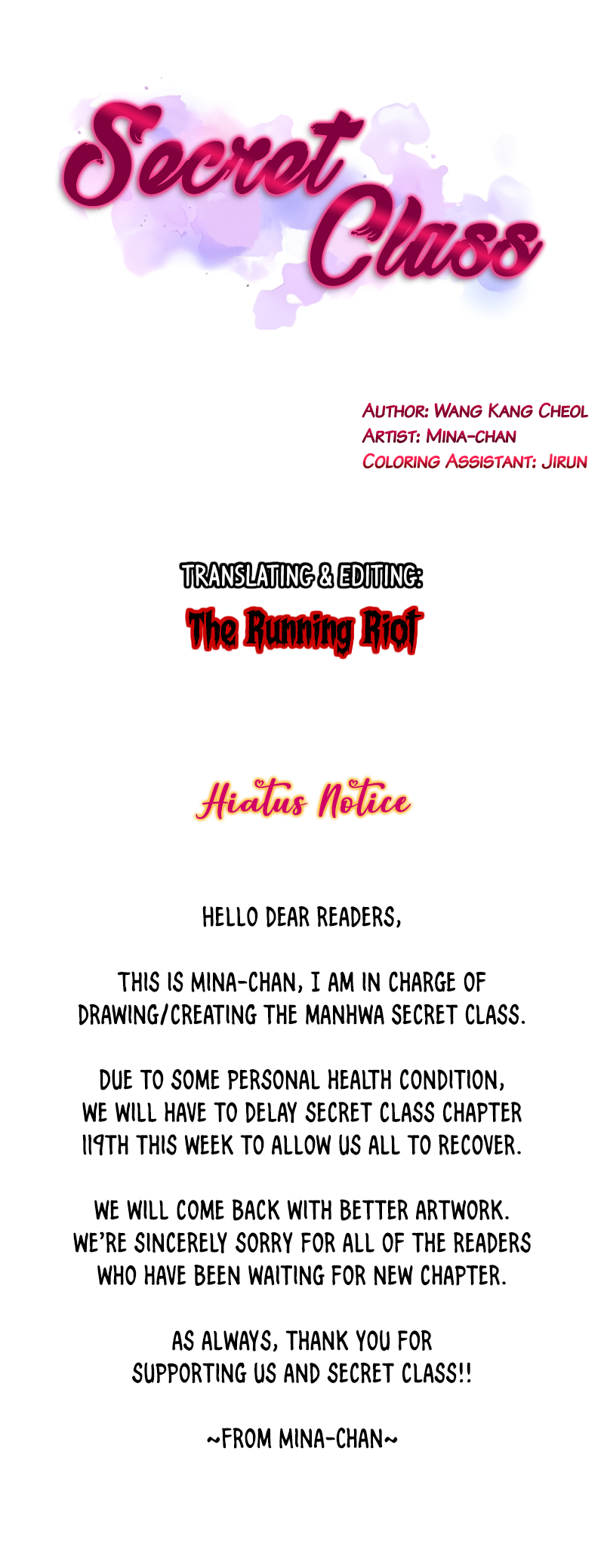 Page 1 of Chapter 118.5: Secret Class