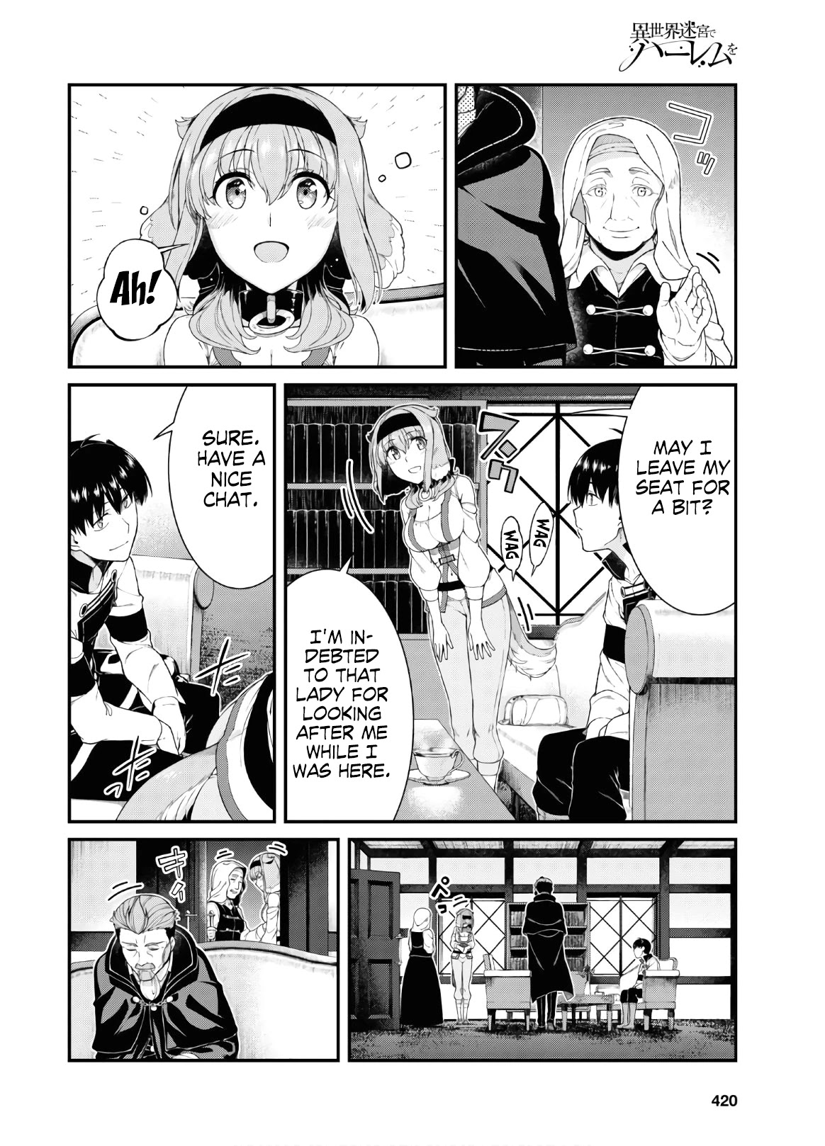 Page 14 of Chapter 38: Isekai Meikyuu de Harem wo